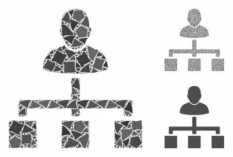 User hierarchy Composition Icon of Irregular Elements Illustrazione stock