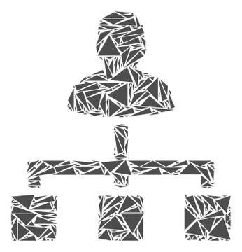 User Hierarchy Mosaic of Triangles Ilustración de archivo