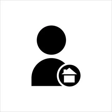 User home, management icon. admin symbols. Editable stroke. Simple illustrati Ilustração Stock