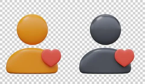 User like icon. 3d render Stock Illustration