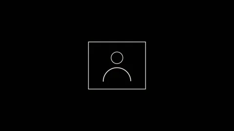 User icon animation in square frame. User icon digital profile symbol. User.. Stock Footage 337617495
