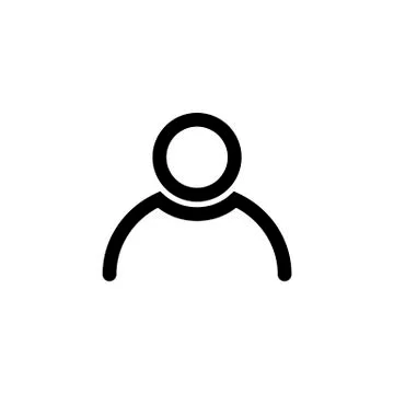 User icon. Avatar flat symbol isolated on white Stock Illustration
