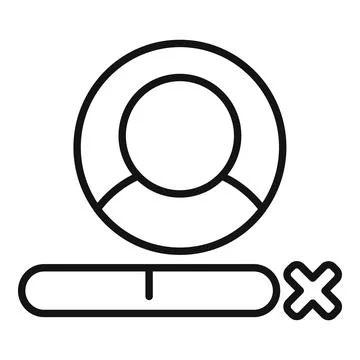 User icon being deleted from database with progress bar showing Illustrazione stock