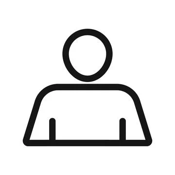 User icon Black line art vector logo Stock Illustration
