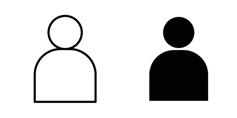 User icon for design projects and web UI Stock Illustration