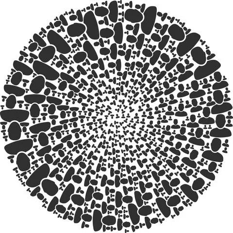User Icon Fireworks Round Cluster Collage Stock Illustration
