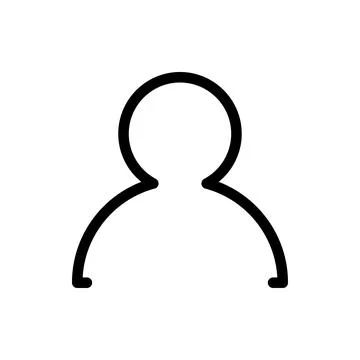 User icon in flat style. Avatar linear icon Stock Illustration