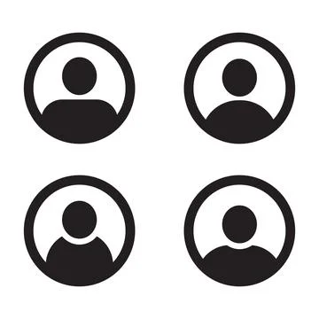 User icon in flat style, Person icon, User icon for web site Stock Illustration