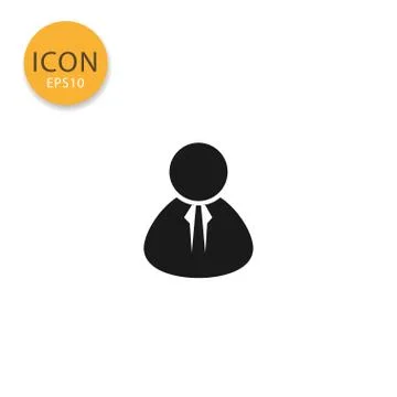User icon isolated flat style. イラスト素材