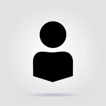 User icon isolated on the gray background Stockillustratie