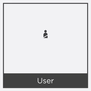 User icon isolated on white background Stock Illustration