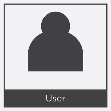 User icon isolated on white background Free Stock Illustration