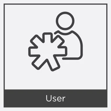 User icon isolated on white background Free Stock Illustration