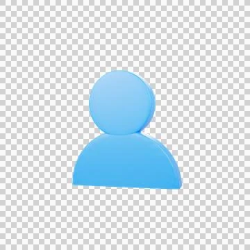 User icon minimal 3d rendering Stock Illustration