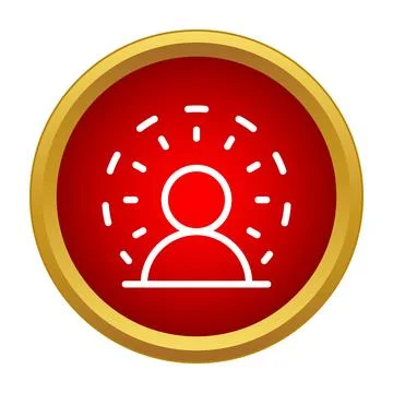 User icon radiating new ideas and inspiration Stock Illustration