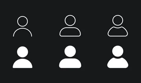 User icon set. Default profile picture Illustrazione stock