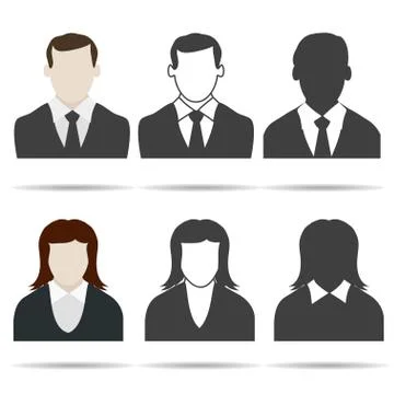 User icon set Stock Illustration