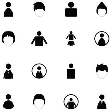 User icon set Illustrazione stock