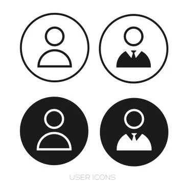 User icon set Stock Illustration