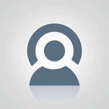User Icon a sign of avatar in grey color with a silver abstract background Stock Illustration