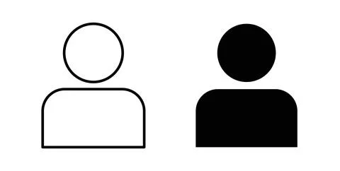 User icon symbol. Vector illustration pack in black color. Stock Illustration