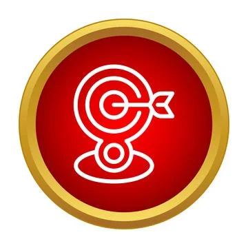 User icon with target and arrow hitting bullseye Stock Illustration