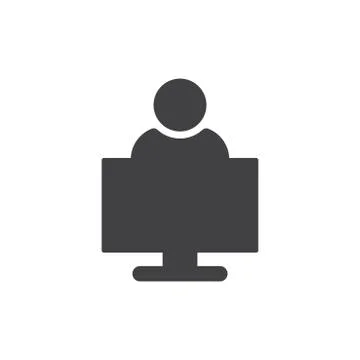 User Icon in trendy flat style isolated on grey background. User symbol for your Stock Illustration