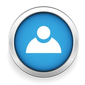 User icon vector blue button Illustrazione stock
