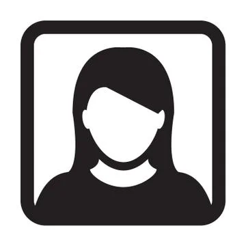 User Icon Vector Female Person Symbol Profile Avatar Sign in Flat Color Glyph Stock Illustration