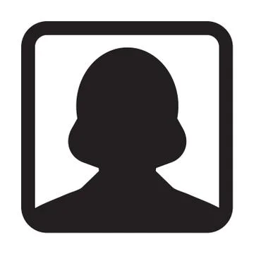 User Icon Vector Female Person Symbol Profile Avatar Sign in Flat Color Glyph Stock Illustration