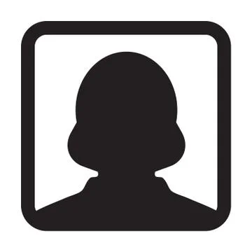 User Icon Vector Female Person Symbol Profile Avatar Sign in Flat Color Glyph Stock Illustration