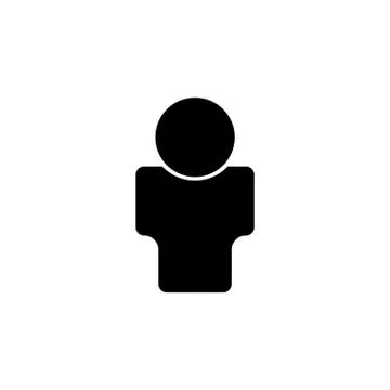 User Icon. vector illustration black on white background Stock Illustration
