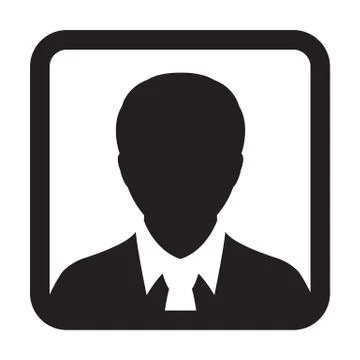 User Icon Vector Male Person Symbol Profile Avatar Sign in Flat Color Glyphicon Stock Illustration