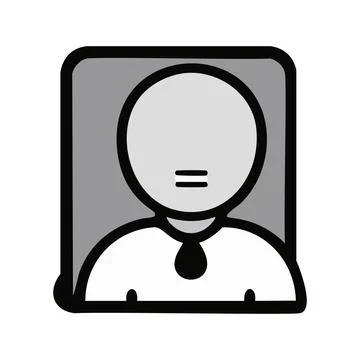 User Icon Vector. Outline man profile character sign. Stock-Illustration