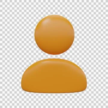 User icon.3D render Stock Illustration