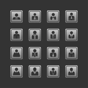 User icons Stock Illustration