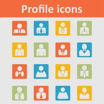 User icons Stock Illustration