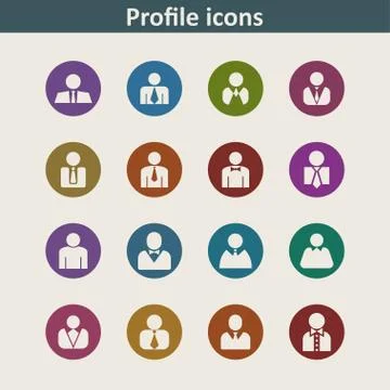 User icons Stock Illustration