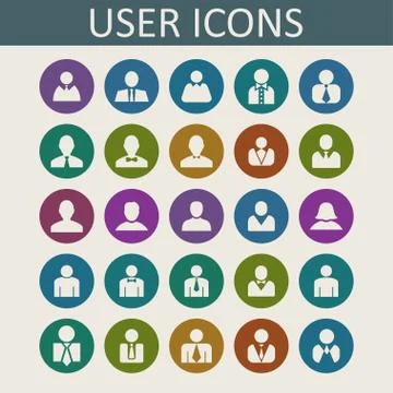 User icons Stock Illustration