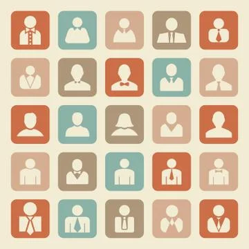 User icons Stock Illustration