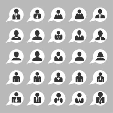 User icons Stock Illustration