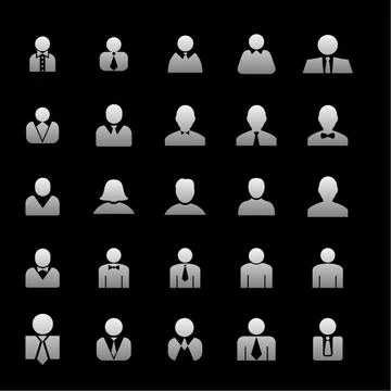 User icons Stock Illustration