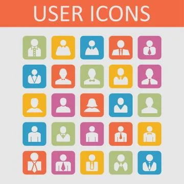 User icons Stock Illustration