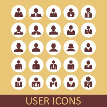 User icons Stock Illustration