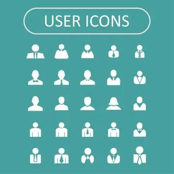 User icons Stock Illustration