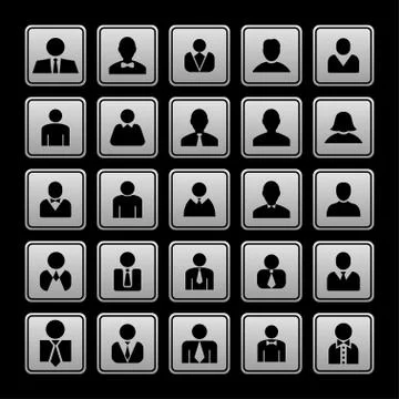 User icons Stock Illustration