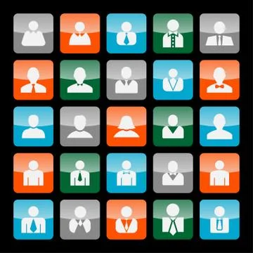 User icons Stock Illustration