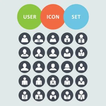 User icons Stock Illustration