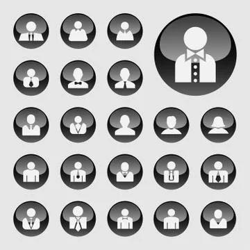 User icons Stock Illustration