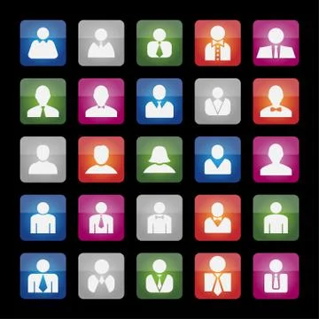 User icons Stock Illustration